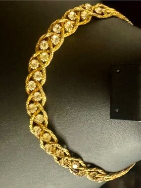 Vintage Gold Twist Link Necklace - Women Jewelry